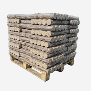 Dřevní brikety ROUND (válce) z měkkého dřeva - 1000 kg
